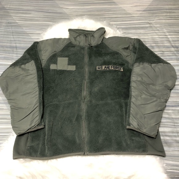 air force green fleece jacket